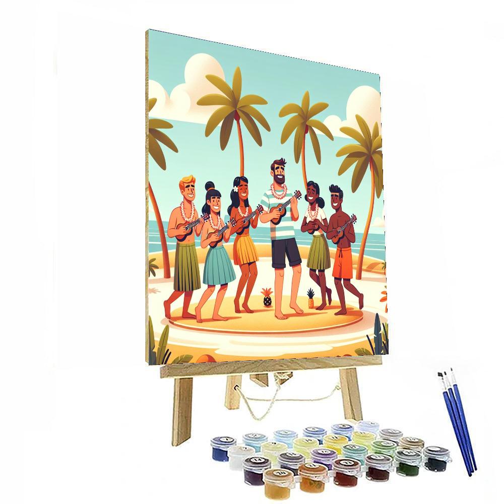 Cheerful Island Fiesta Number Painting
