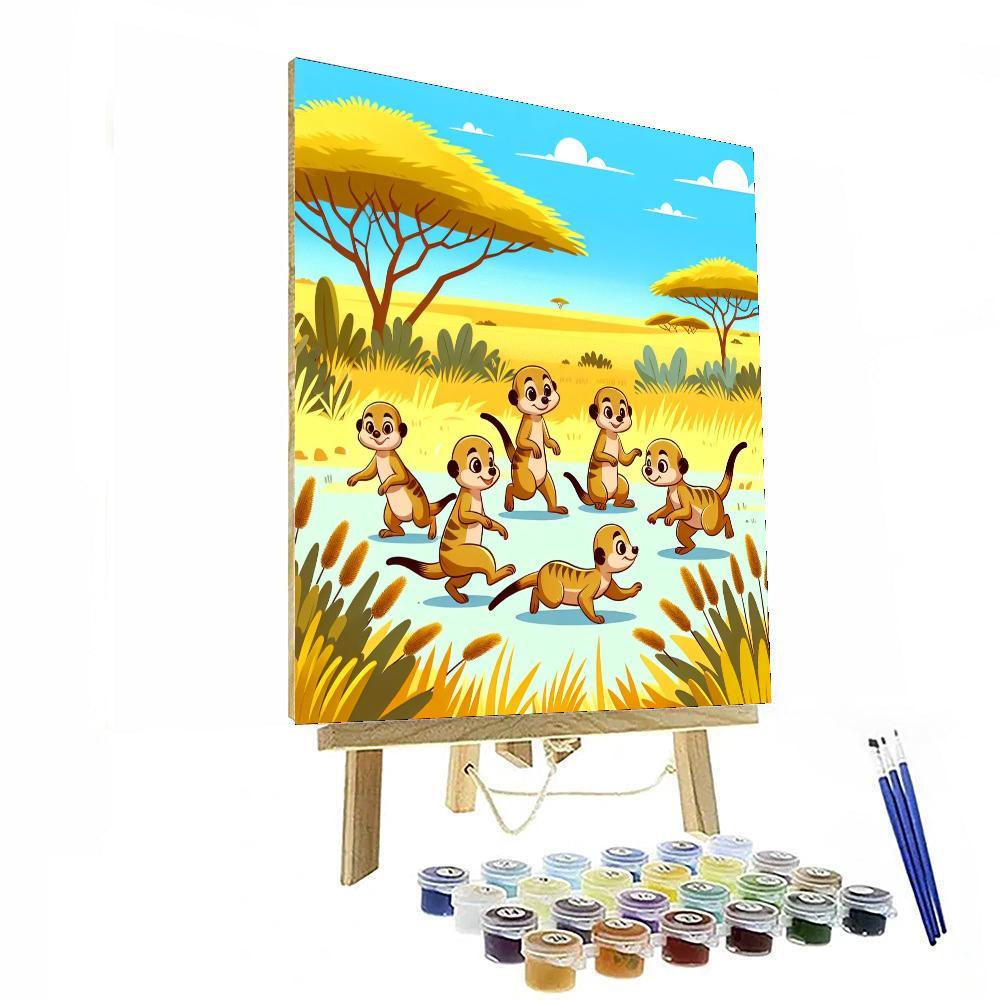 Merry Meerkats Numbered Painting Kits