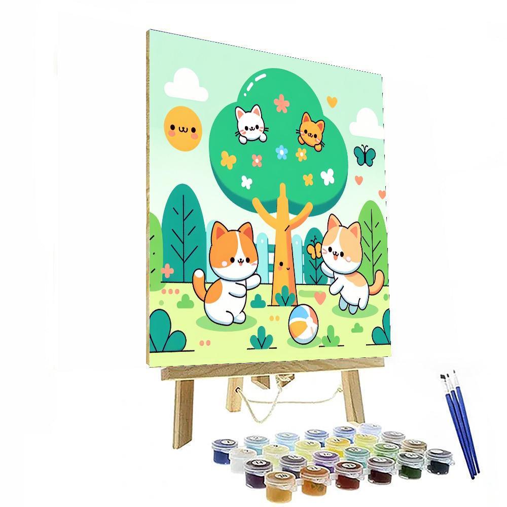 Curious Cat's Playground Number Painting