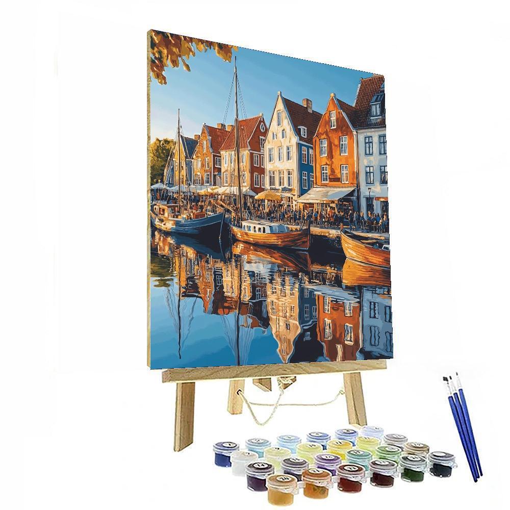 Copenhagen's Nyhavn - Denmark Numbered Painting Kits