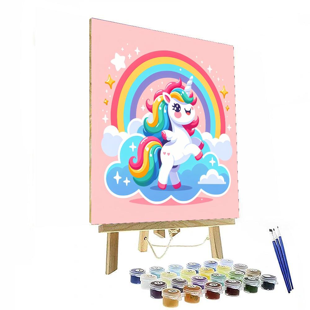 Friendly Unicorn Dreams Painting By Numbers Kit