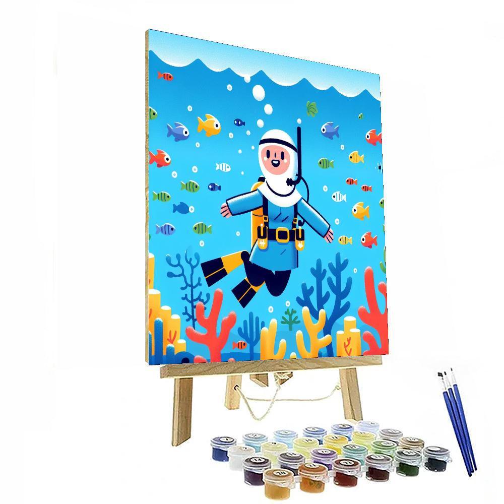 Daring Diver Painting Number Kit