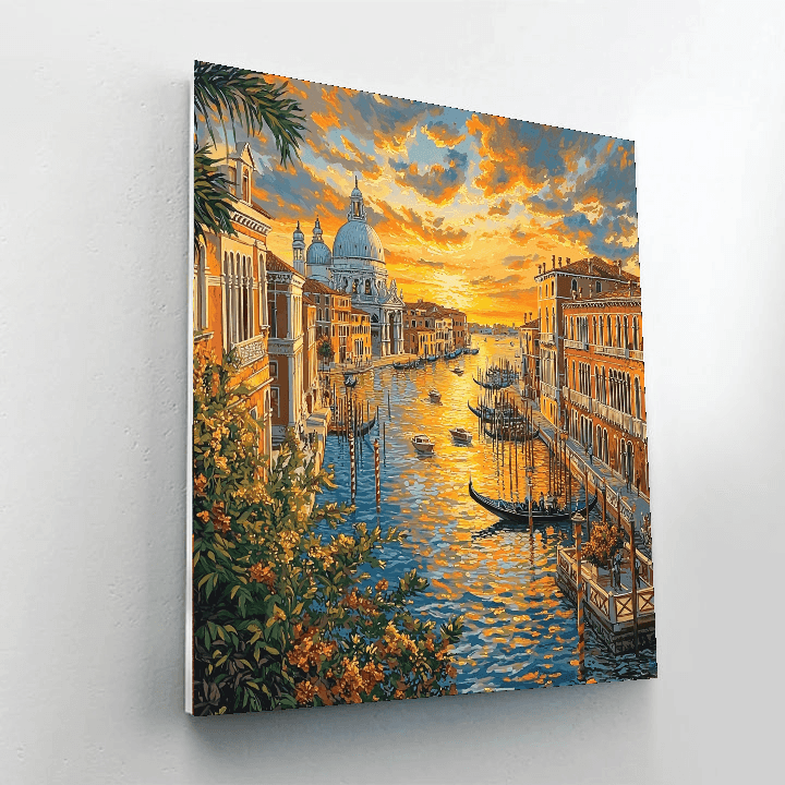 Canaletto Inspired Timeless Journey  Paint By Numbers Art