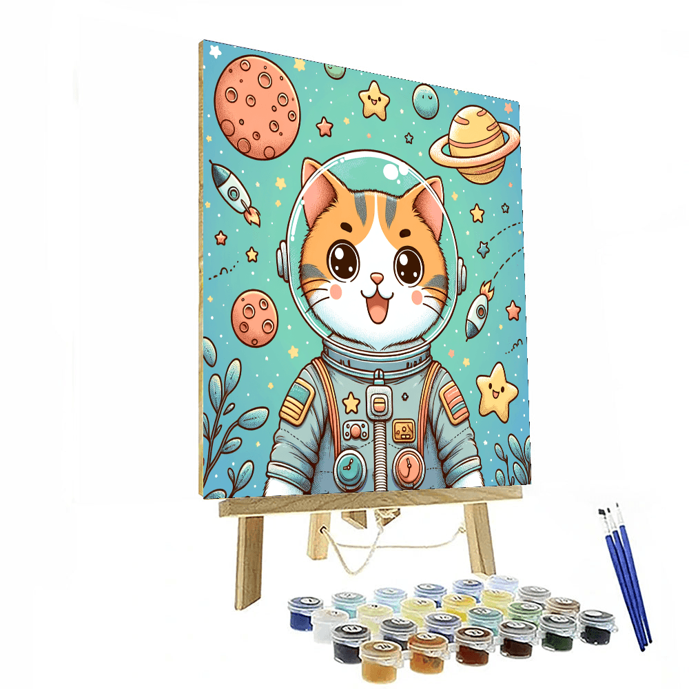 Astro Cat Galaxy Paint By Number