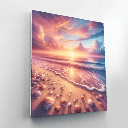 Serene Ocean Sunrise Numbered Painting Kits