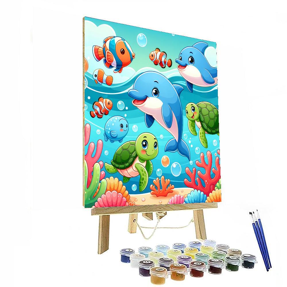 Friendly Ocean Life Numbered Painting Kits