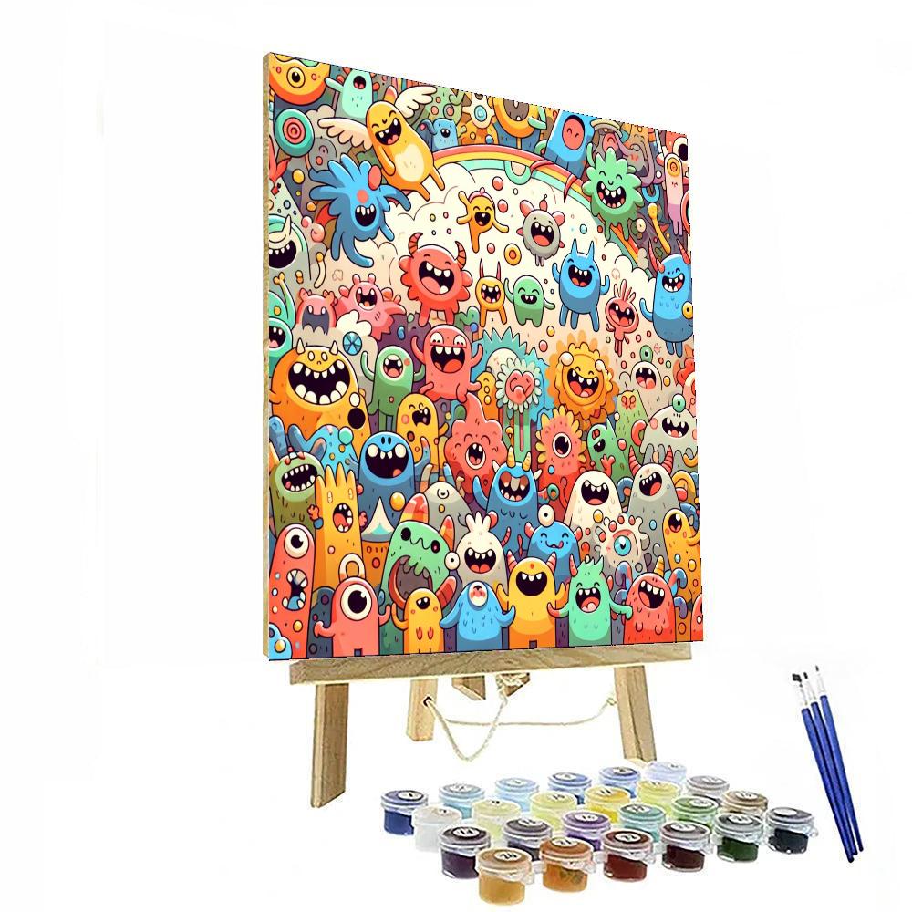 Charming Little Monsters DIY Paint By Numbers