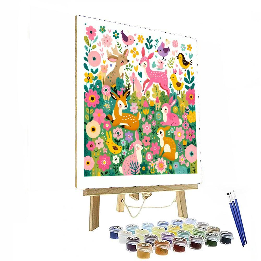 Charming Woodland Playtime Numbered Painting Kits