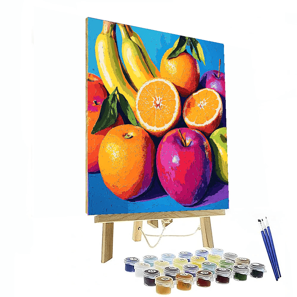 Andy Warhol Inspired Colorful Fruits Medley  Paint By Numbers Kits