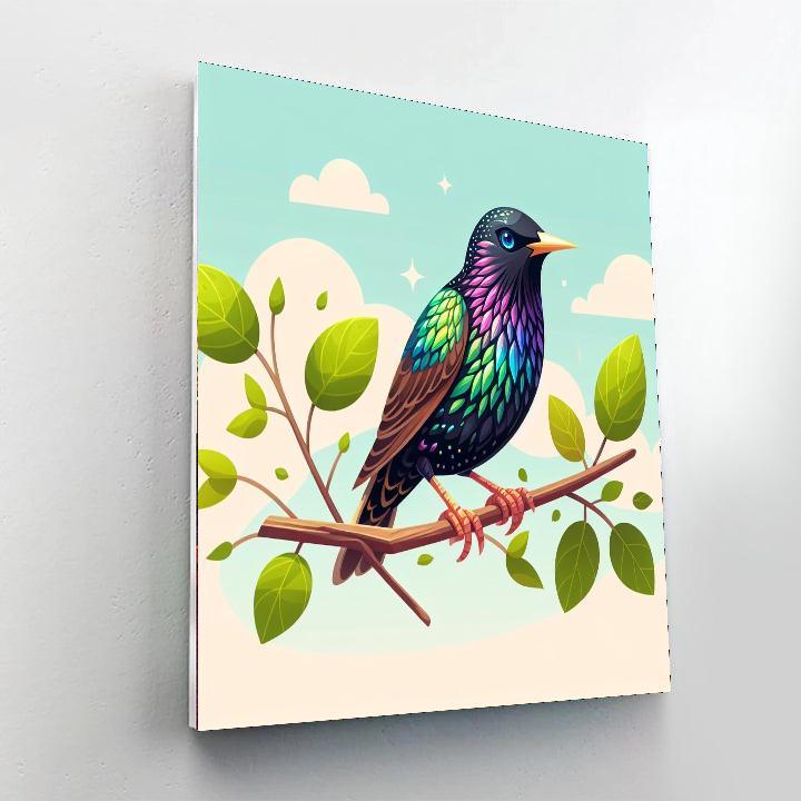 Sparkling Starling Numbered Painting Kits