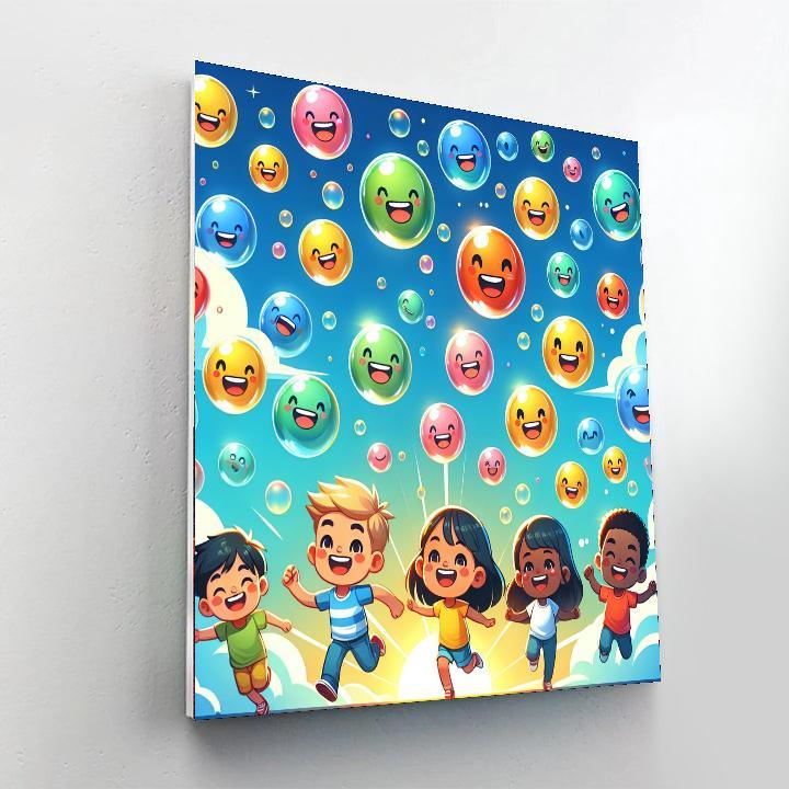 Bouncing Bubble Party Paint By Numbers Art