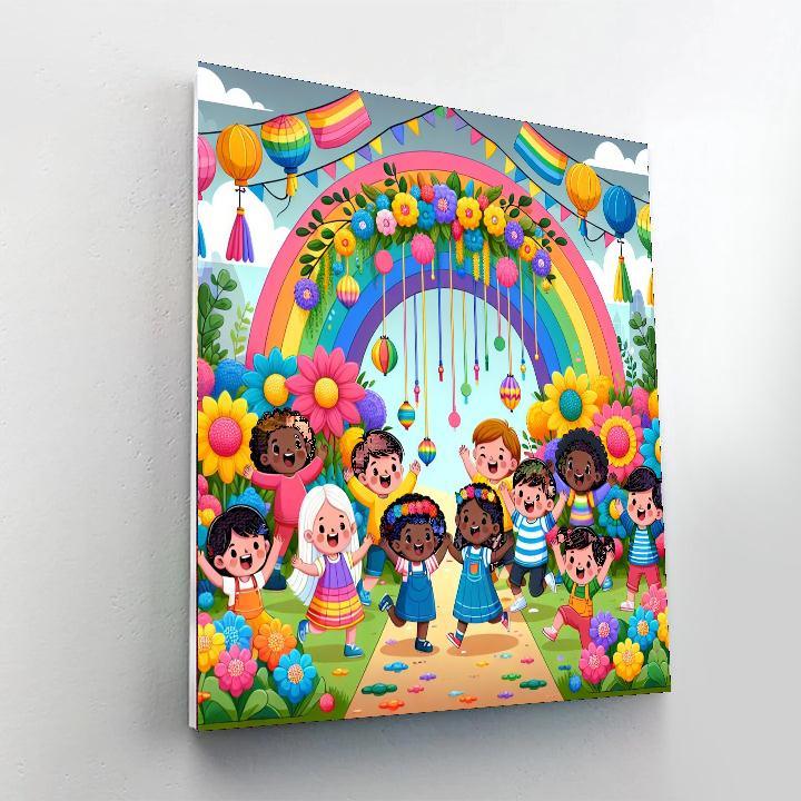 Rainbow Garden Fiesta Painting By Numbers Kit