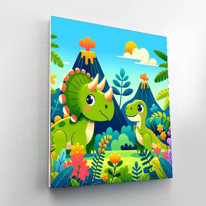 Curious Dinosaur Expedition Paint By Number
