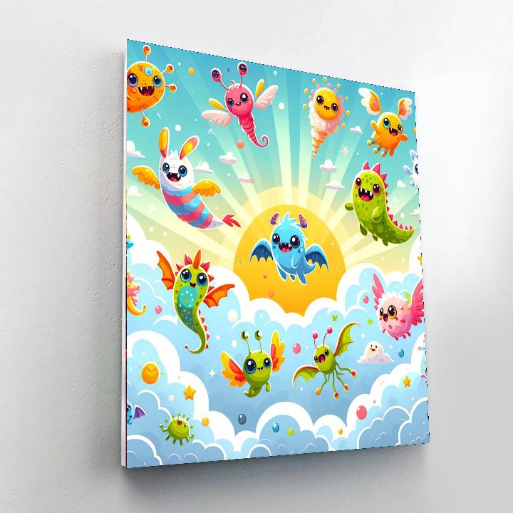 Surreal Sky Creatures Painting Number Kit