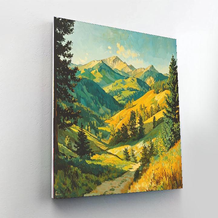 Paul Cézanne Inspired Luminous Mountain Range  Painting By Numbers Kit