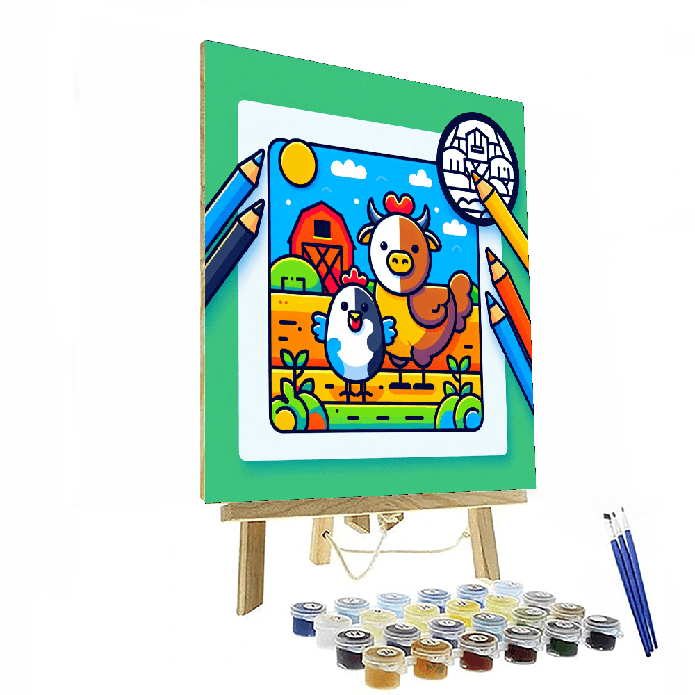 Sunny Farmyard Frolic Paint By Numbers