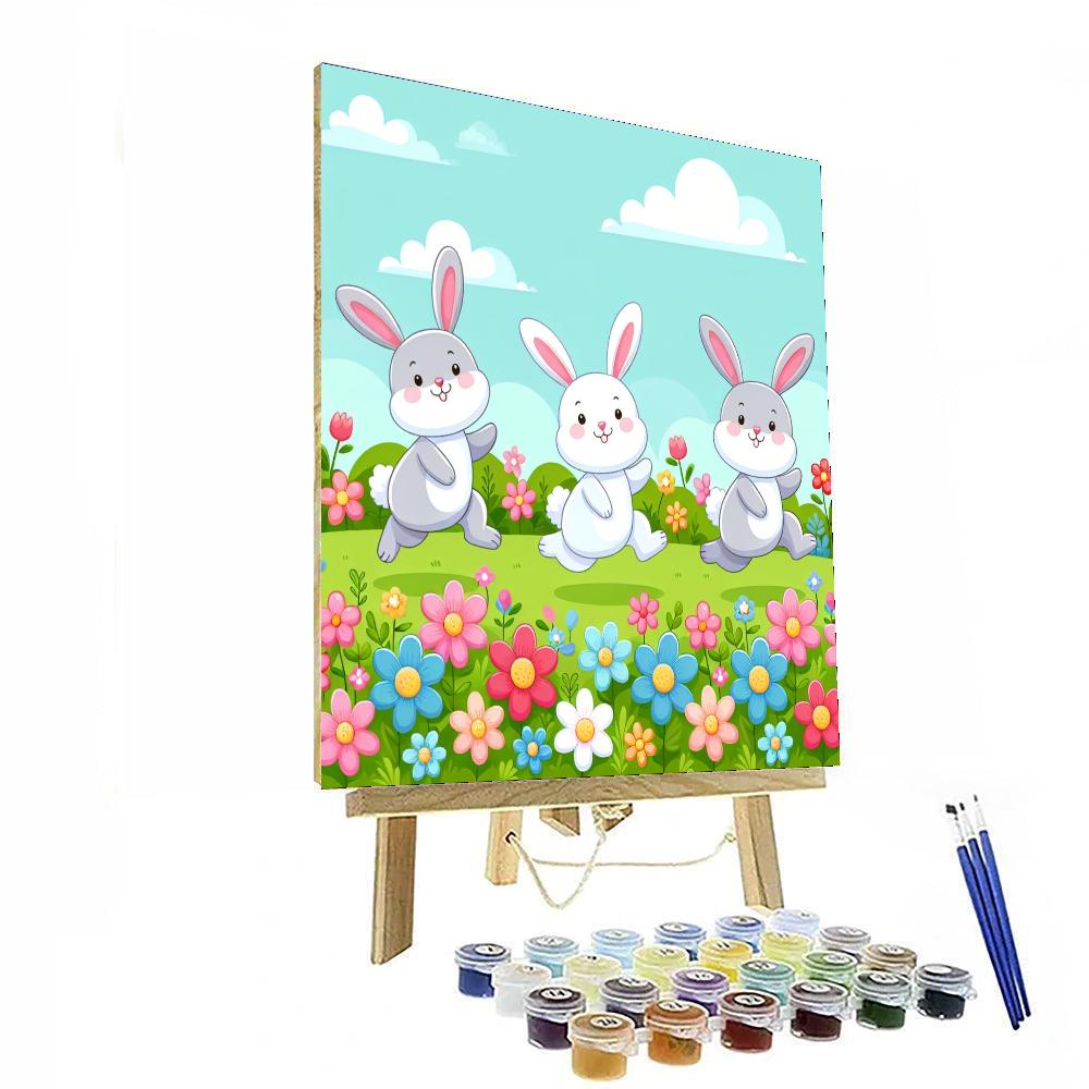 Rambunctious Rabbits Numbered Painting Kits