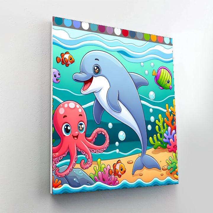 Charming Sea Creatures Number Painting