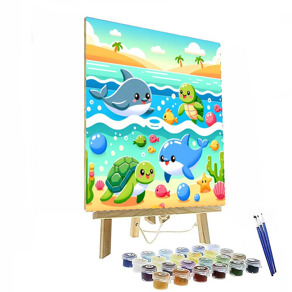 Seaside Safari Soiree Numbered Painting Kits