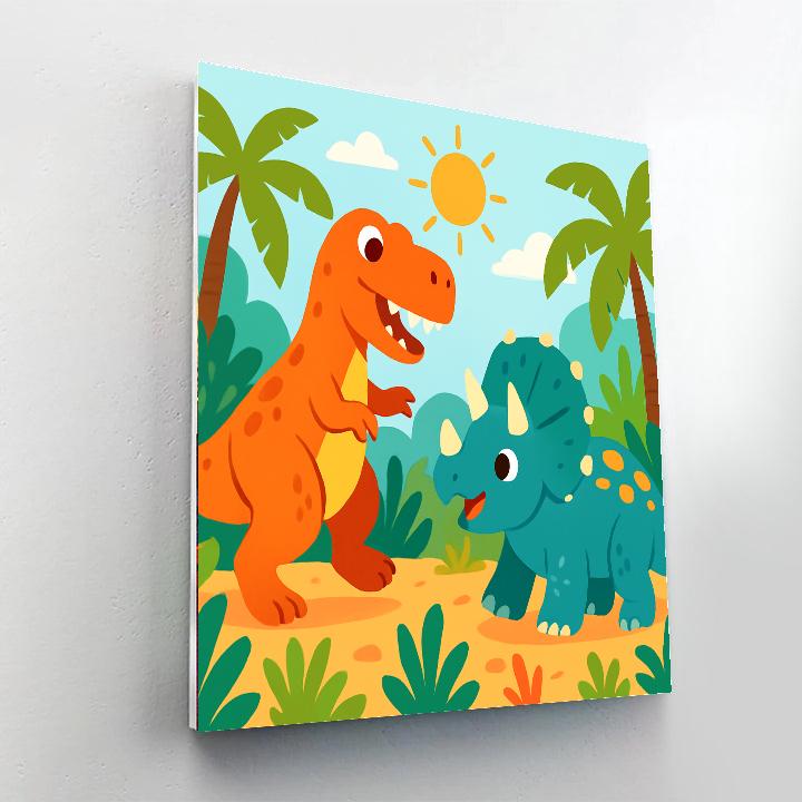 Adventurous Dino Day Paint By Numbers Kits