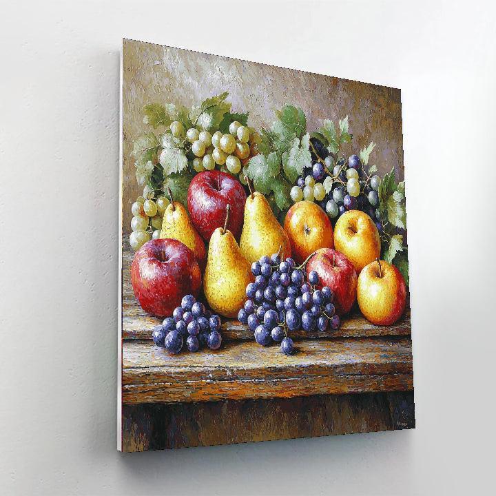 Paul Cézanne Inspired Fruity Bliss  DIY Paint By Numbers