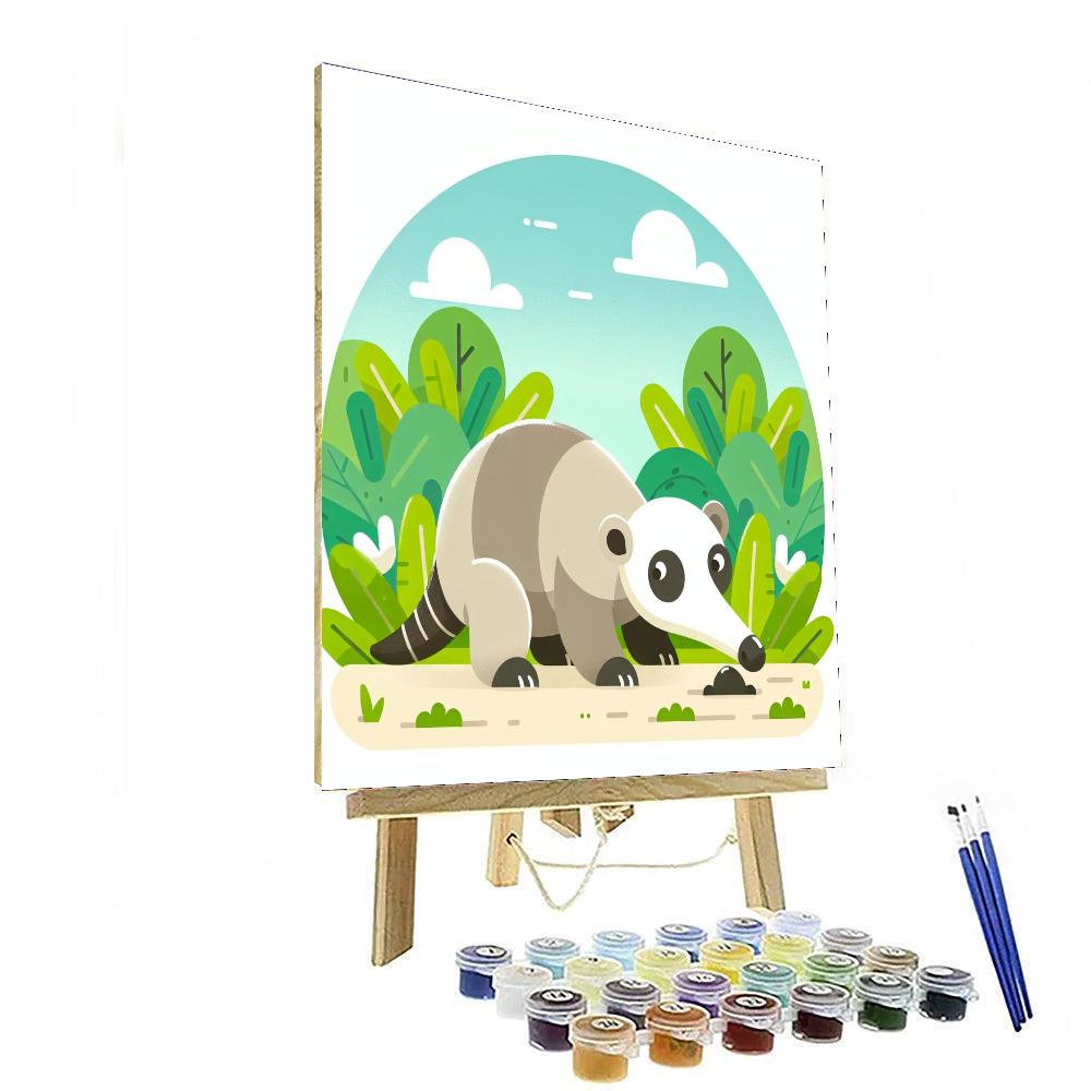 Adorable Anteater Paint By Numbers Art