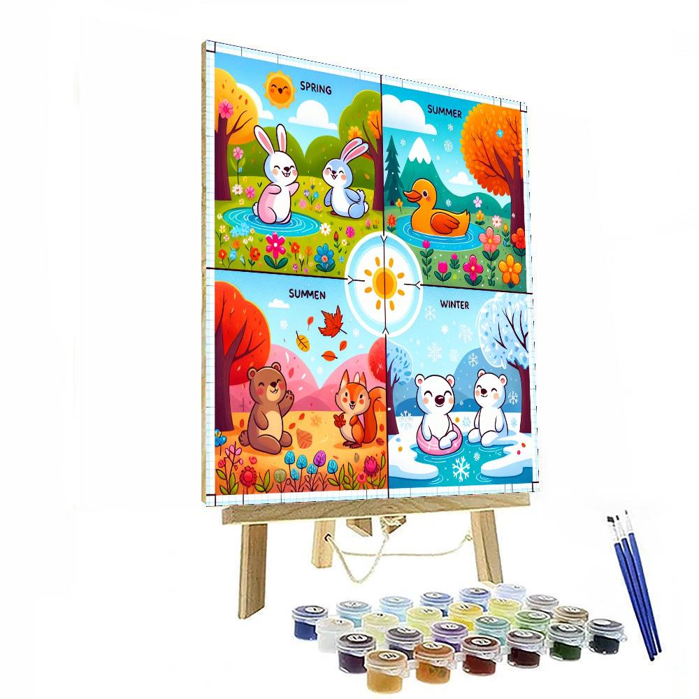 Whimsical Seasons Numbered Painting Kits