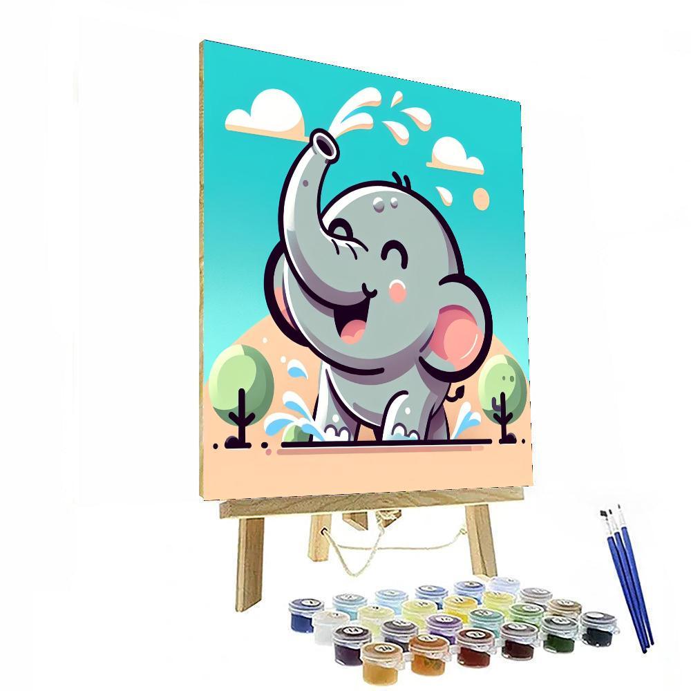 Bold Elephant Numbered Painting Kits