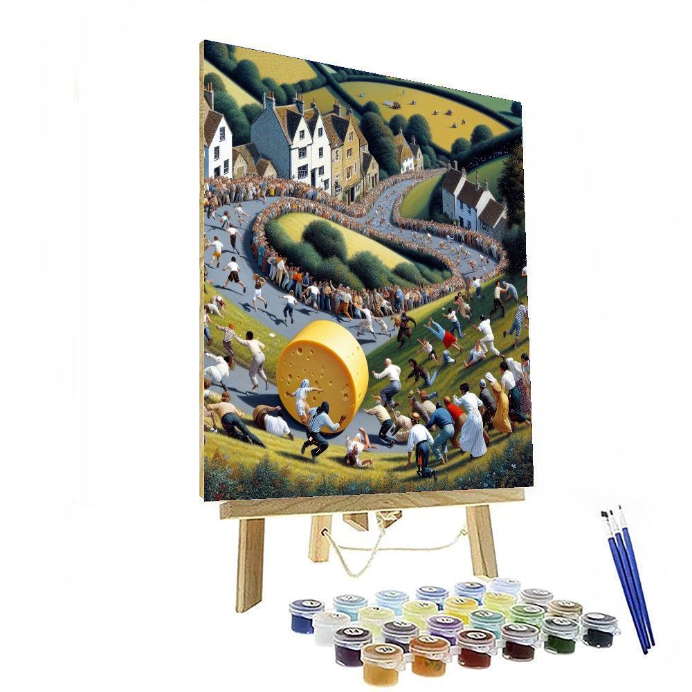 Cheese Rolling Festival - Cooper's Hill, England DIY Paint By Numbers
