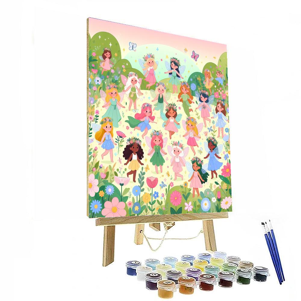 Flower Fairy Festival Paint By Numbers Art