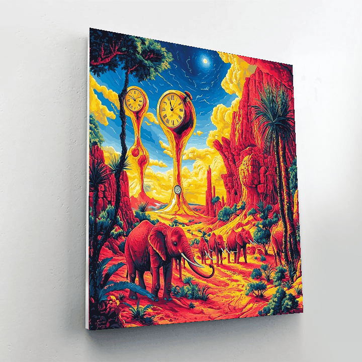 Salvador Dali Inspired Dali's Surreal Safari  Painting By Numbers Kit