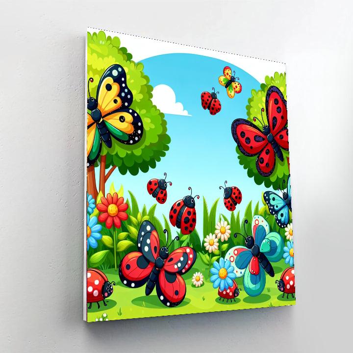 Lively Garden Paint By Numbers Art