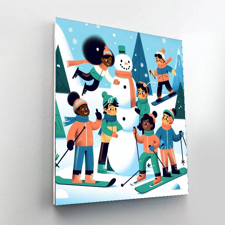 Fun Winter Sports Day Painting By Numbers Kit