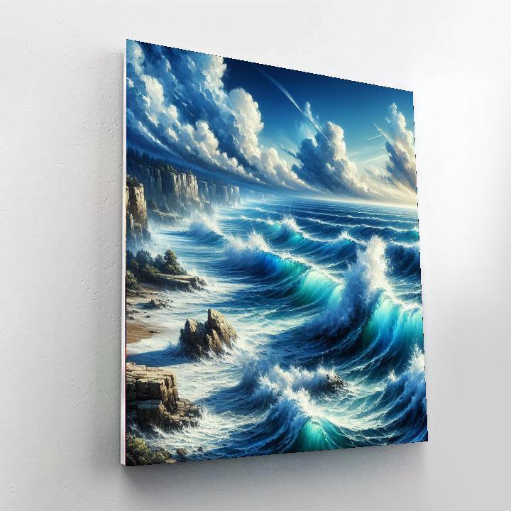 Ocean's Embrace Seascape Paint By Numbers Kits
