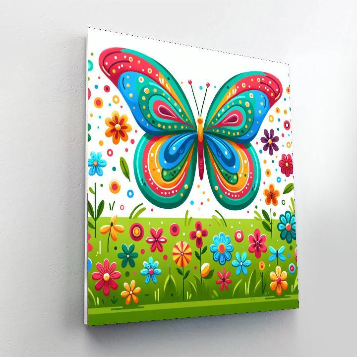 Butterfly Garden Gala Number Painting