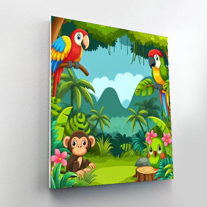 Rainforest Animal Expedition Paint By Number