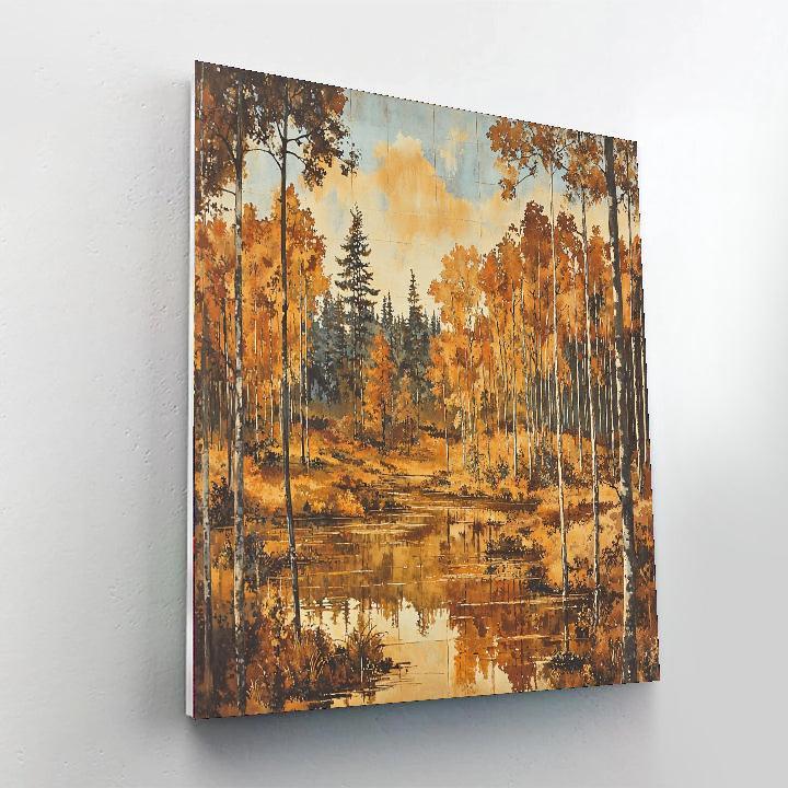Alfred Sisley Inspired Autumnal Echoes  Painting By Numbers Kit