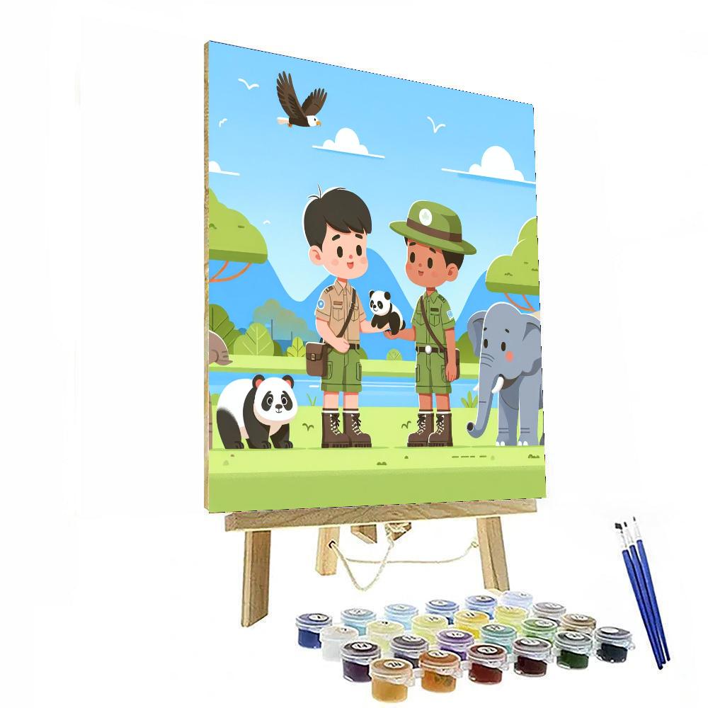Wildlife Conservation Quest DIY Paint By Numbers