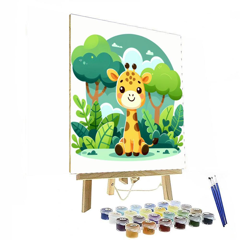 Giraffe Jungle Safari Paint By Numbers