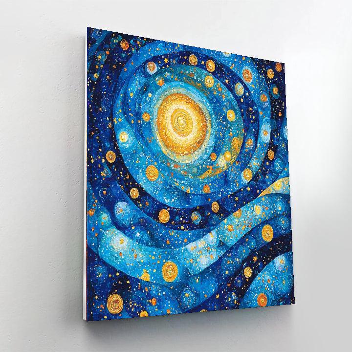 Gustav Klimt Inspired Cosmic Resonance  Paint By Numbers Kits