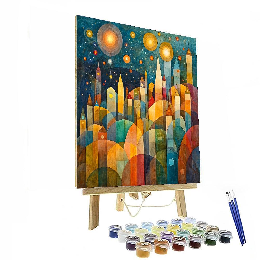 Paul Klee Inspired Twinkling Connections  Numbered Painting Kits