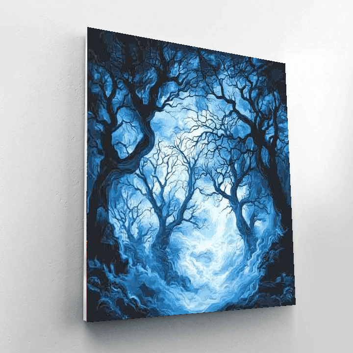 Edvard Munch Inspired Gothic Forest Mystique  Numbered Painting Kits