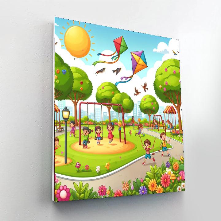 Sunny Park Play Day Painting By Numbers Kit