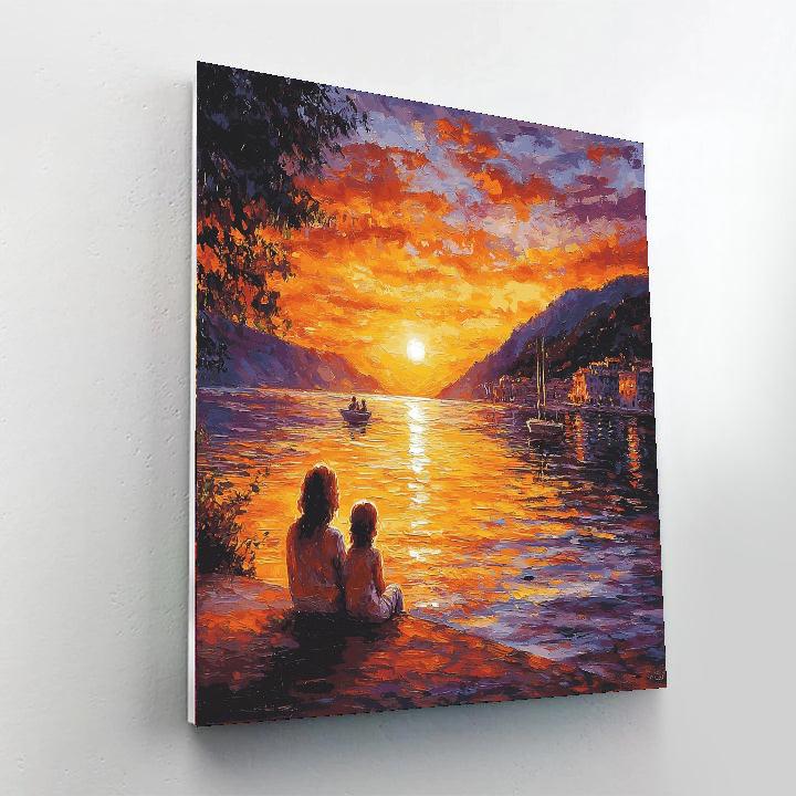 Gentle Harbor Embrace Number Painting