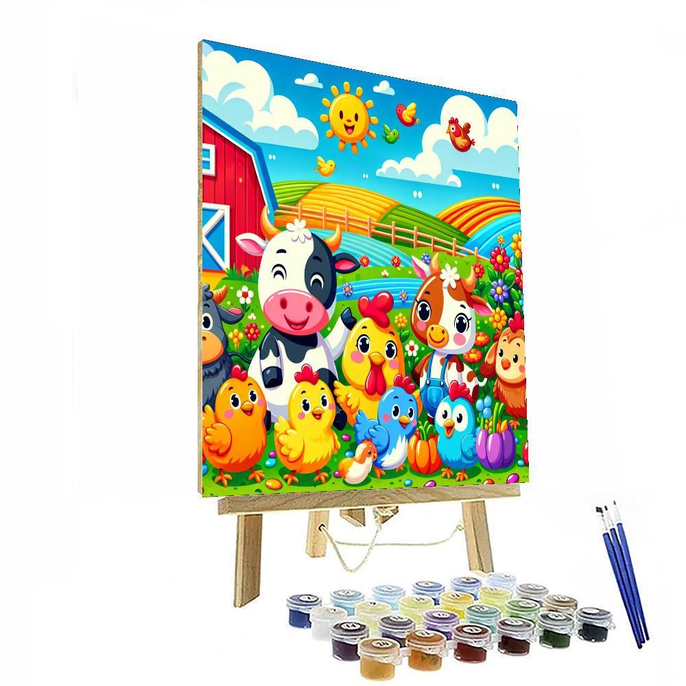 Fabulous Farm Fun Paint By Numbers Art