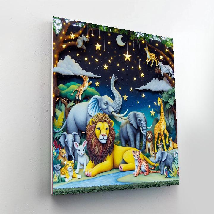 Starry Safari Adventure Paint By Numbers