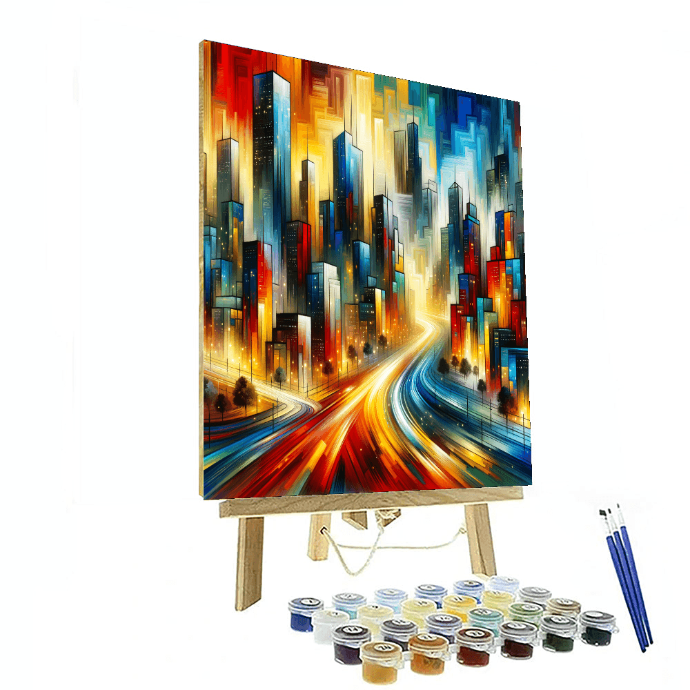 Abstract City Life DIY Paint By Numbers