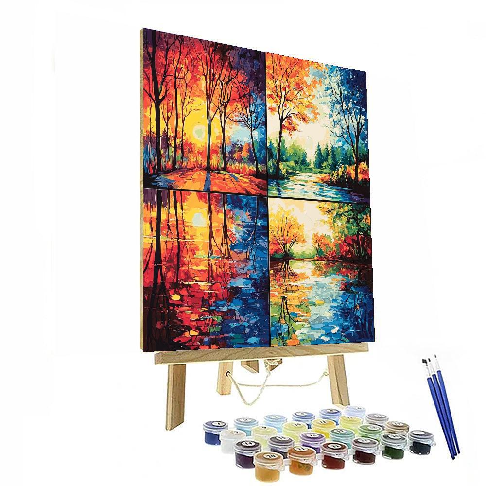 Seasons Of A Mother's Love Painting Number Kit