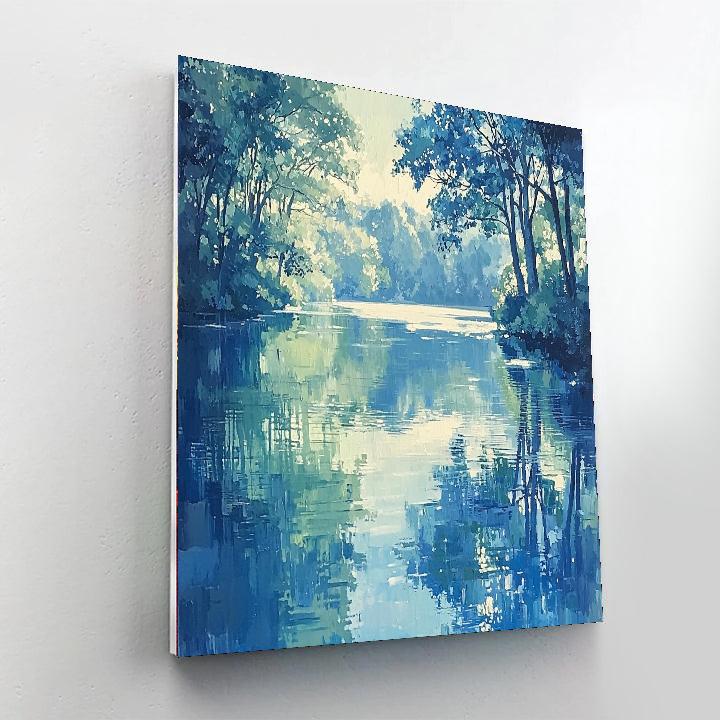 Paul Cézanne Inspired Reflections Of A Quiet Lake  Painting By Numbers Kit