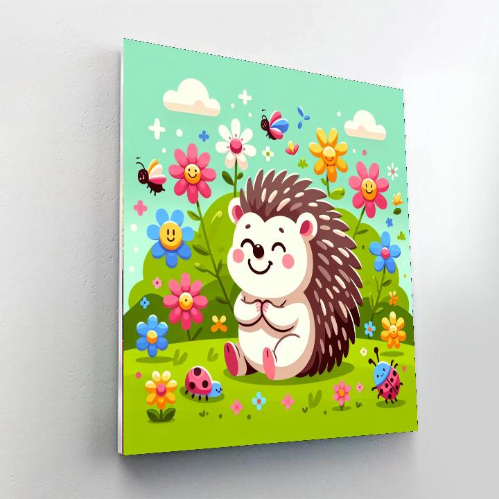 Curious Hedgehog Expedition Paint By Numbers Art